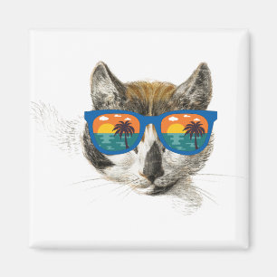 Imán Gato gracioso de verano