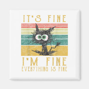 Imán Gato gracioso, está bien estoy bien, todo está bie