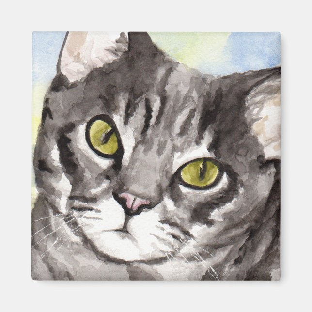 Imán Gato gris (Frente)