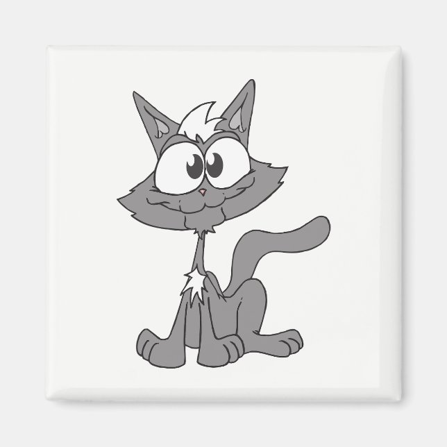 Imán Gato gris (Frente)