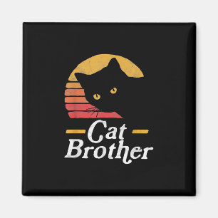 Imán Gato Hermano Estilo Vintage Regalo Retro Para Gato
