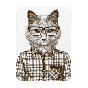 Imán Gato Hipster