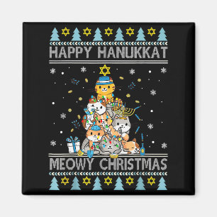 Imán Gato judío Feliz Navidad Feliz Janucá Chrismuk