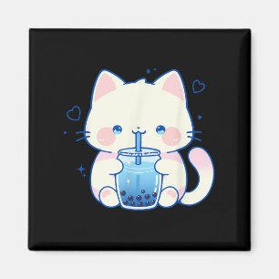Imán Gato Kawaii Boba Japonés Chica Anime Estética Lind
