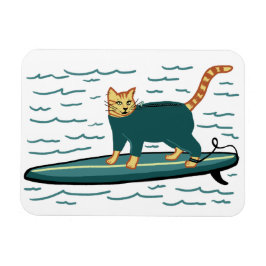 Imán Gato Kitty Cute Surfing