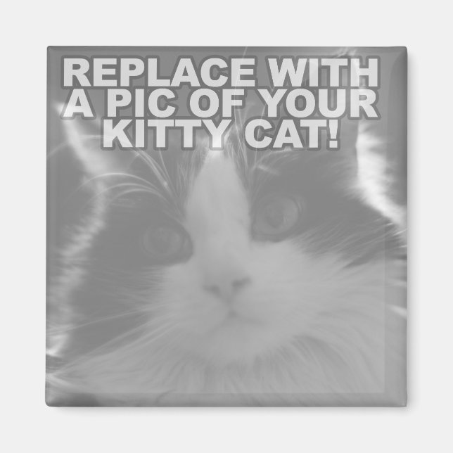 Imán Gato Kitty Personalizado (Frente)