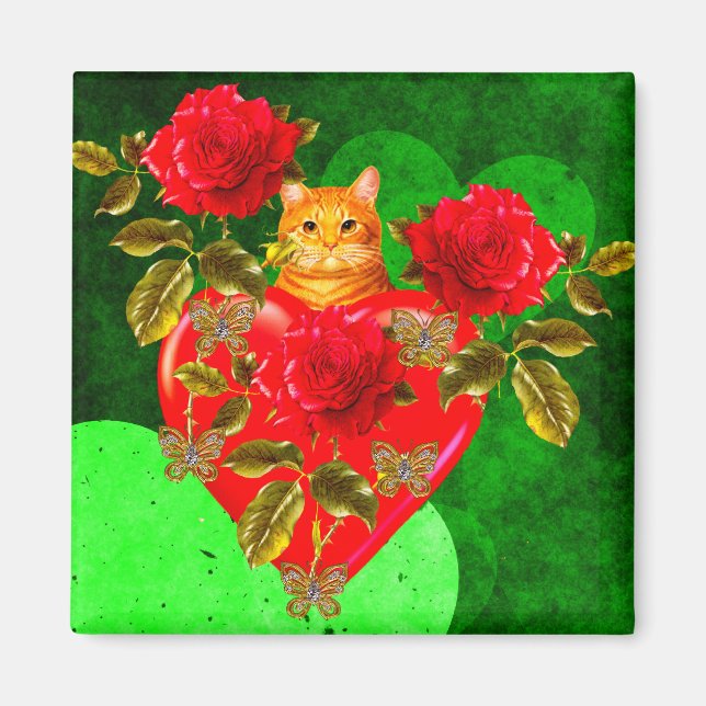 Imán Gato Kitty Valentine (Frente)