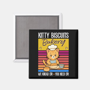 Imán Gato Kneading Baker Kitty Biscuits Los Amamos