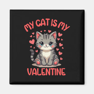 Imán Gato Lindo, Mi Gato Es Mi San Valentín, Soltero Pa