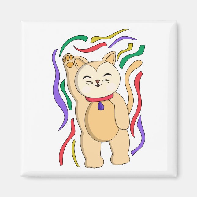 Imán Gato Lucky (Frente)