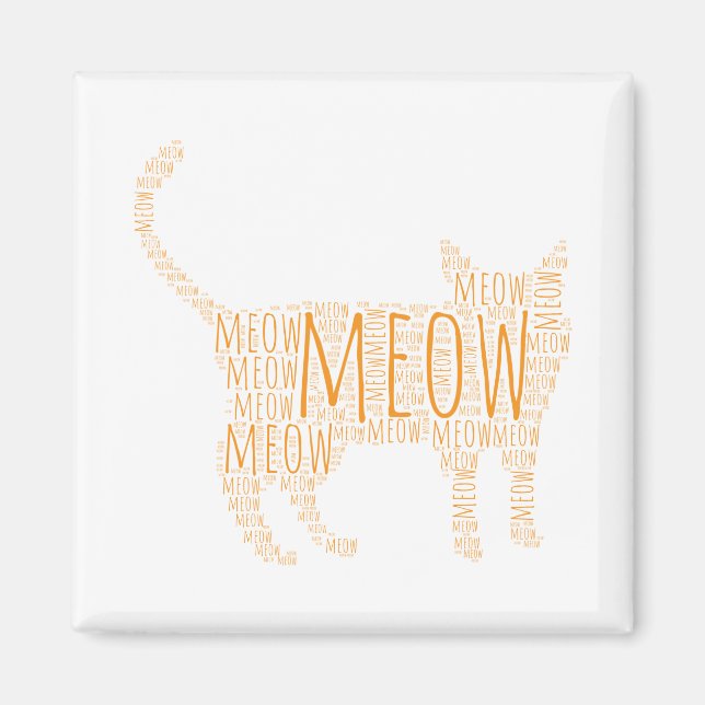 Imán Gato MEOW Ginger (Frente)