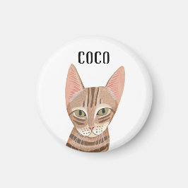 Imán Gato moderno ilustrado cute pelirrojo