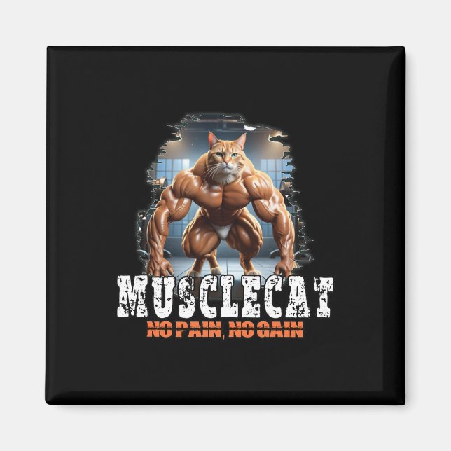 Imán Gato muscular - Poder para la construcción de cuer (Frente)