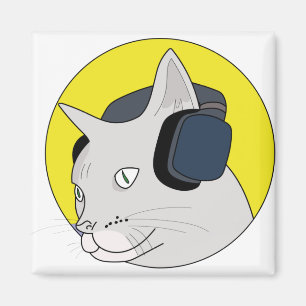 Imán Gato musical con audífono