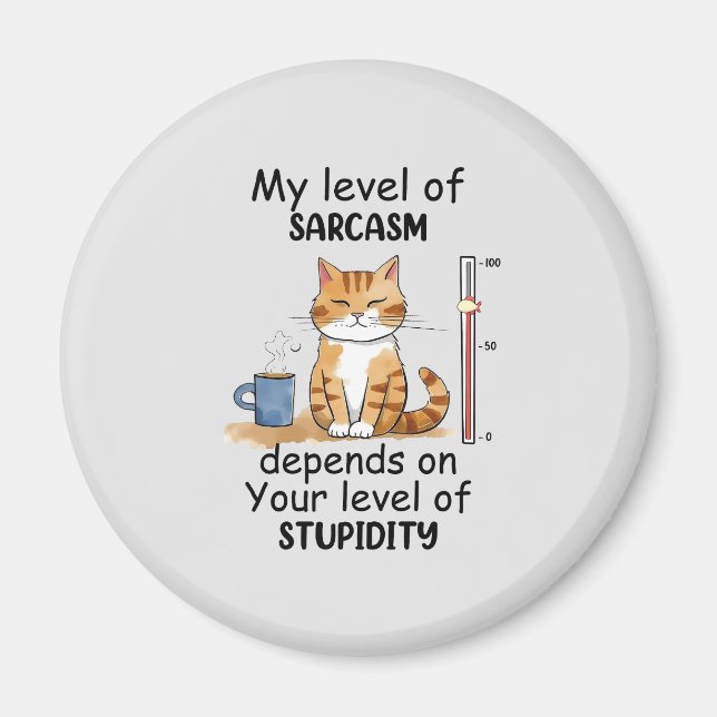 Imán Gato Naranja suave y dulce (Frente)