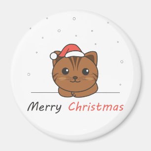 Imán Gato Navidades Nieve Animales De Invierno Gatos