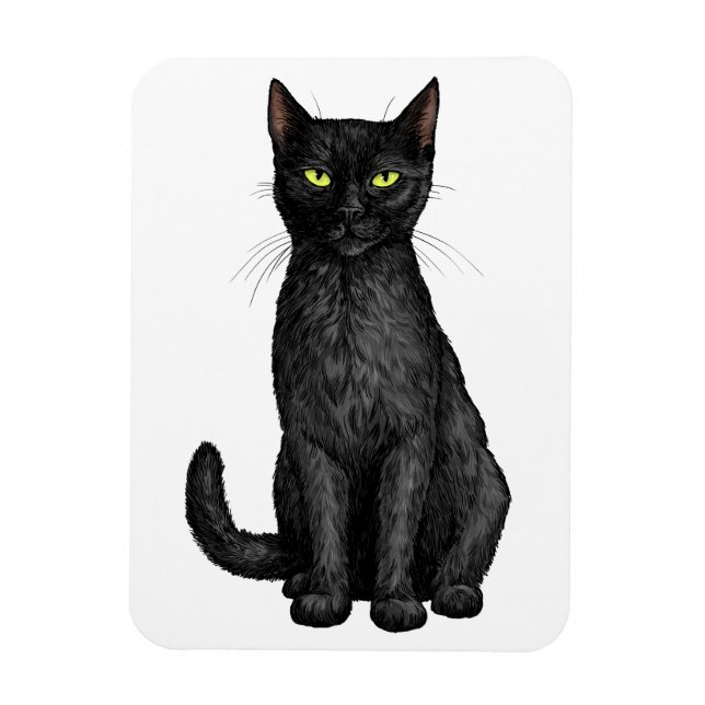 Imán Gato negro (Vertical)