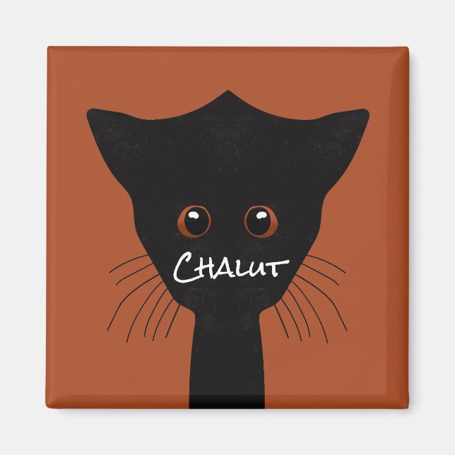 Imán gato negro (Frente)