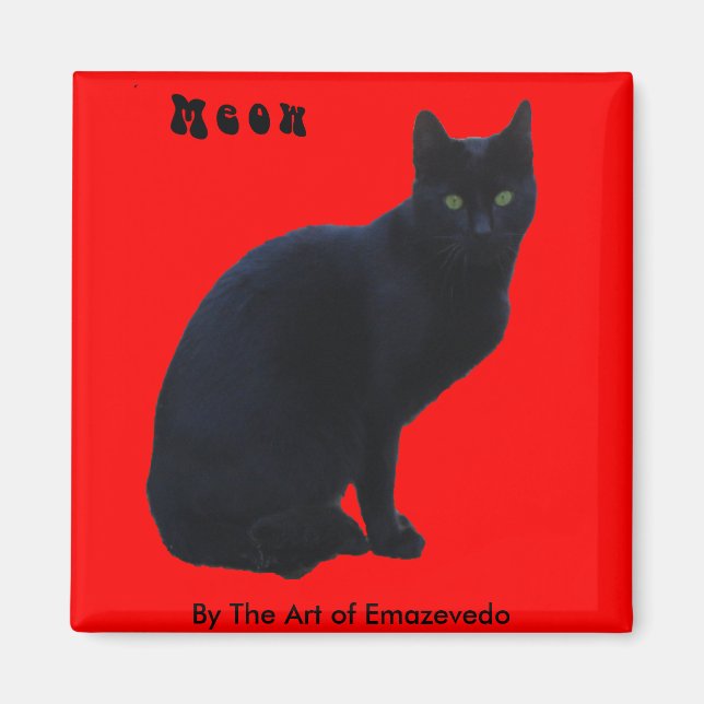 Imán Gato negro (Frente)