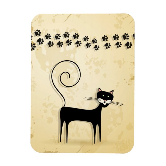 Imán Gato negro (Vertical)