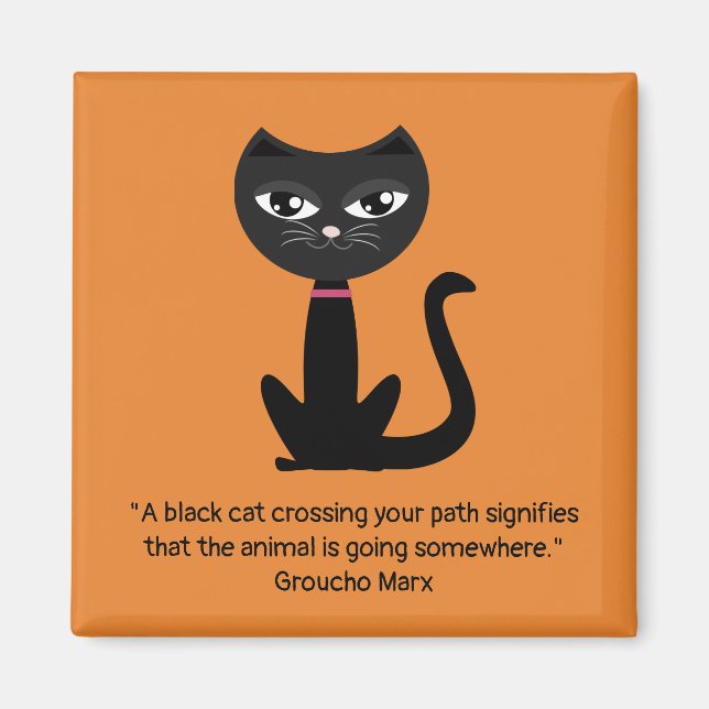 Imán Gato negro (Frente)