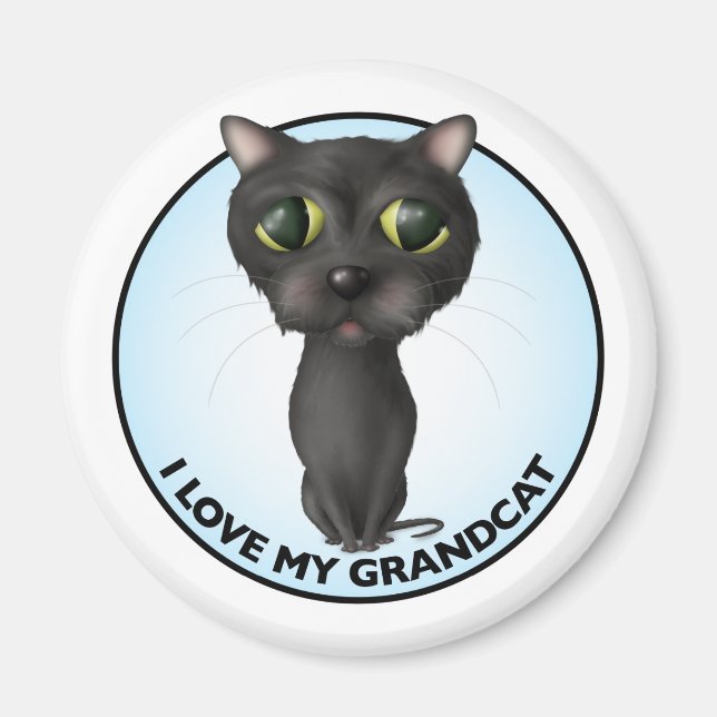 Imán Gato negro - Abuelo (Frente)