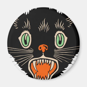 Imán Gato negro asustado de Halloween
