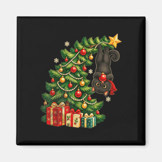Imán Gato negro colgando del árbol de Navidad mascota f