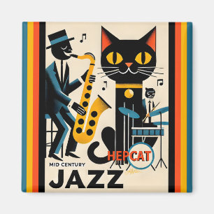 Imán Gato negro de la edad de jazz de mediados del sigl