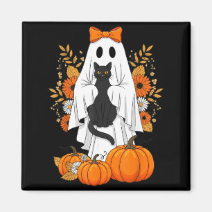 Imán Gato Negro Fantasma Calabaza Lindo Otoño Halloween