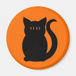 Imán Gato negro Halloween lindo