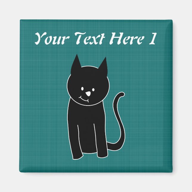 Imán Gato negro lindo (Frente)