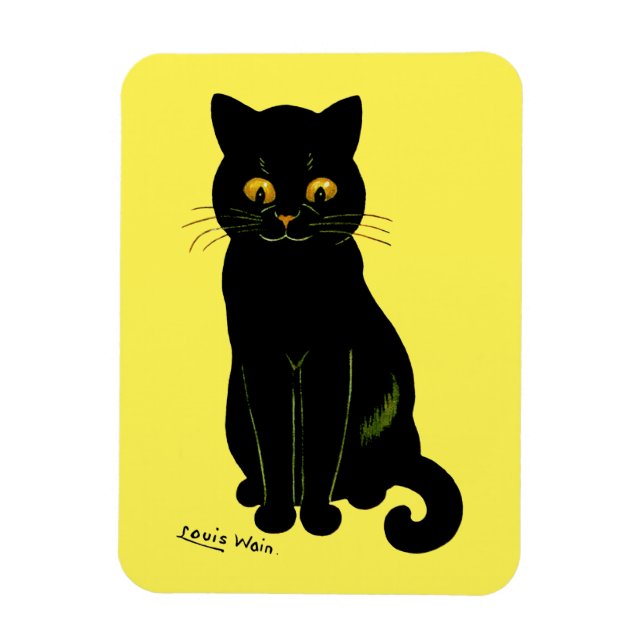 Imán gato negro, Louis Wain (Vertical)
