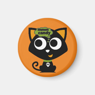 Imán Gato negro Mmm Candy Halloween