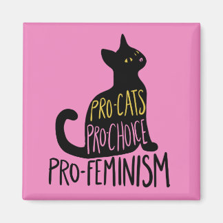 Imán Gato negro pro-elección pro-feminismo pro-gatos