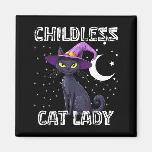 Imán Gato Negro Sombrero de Bruja Espeluznante Señora G