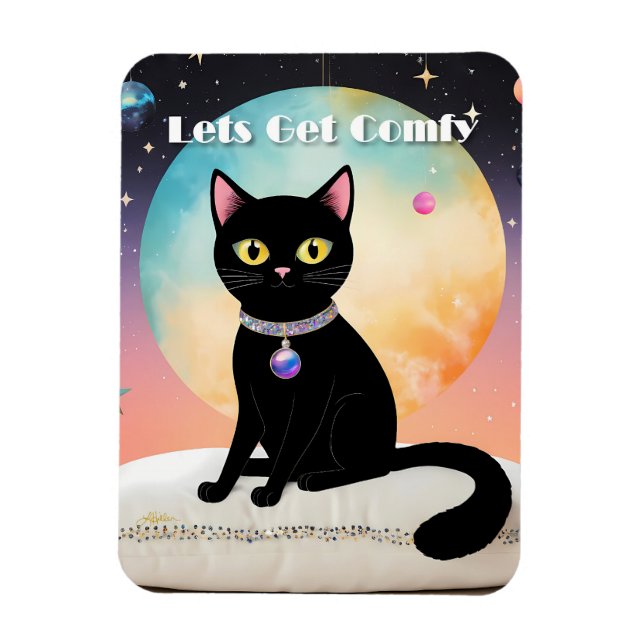 Imán Gato Negro - Vamos a estar cómodos (Vertical)