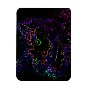 Imán Gato Neon Glow