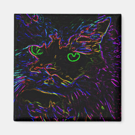 Imán Gato Neon Glow