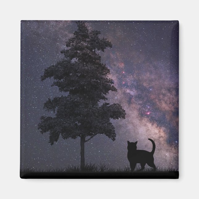 Imán Gato nocturno (Frente)