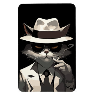 Imán Gato Noir Genial: Felino Suave y Misterioso