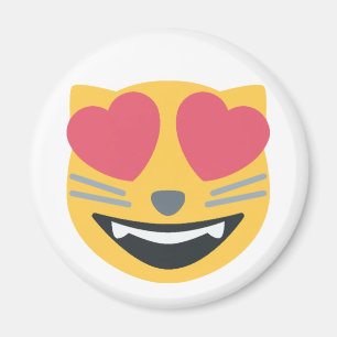 Imán Gato observado corazón del gatito de la emoji