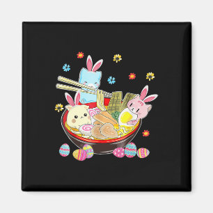 Imán Gato Orejas de Conejo Ramen Kawaii Día de Pascua A