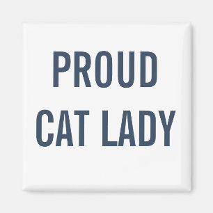 Imán Gato orgulloso Lady Blue Cat
