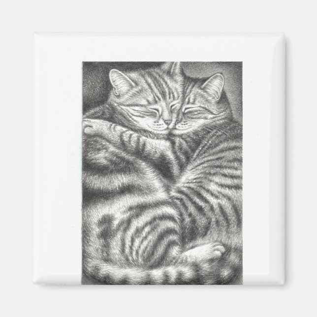 Imán Gato Pareja Magnet (Frente)
