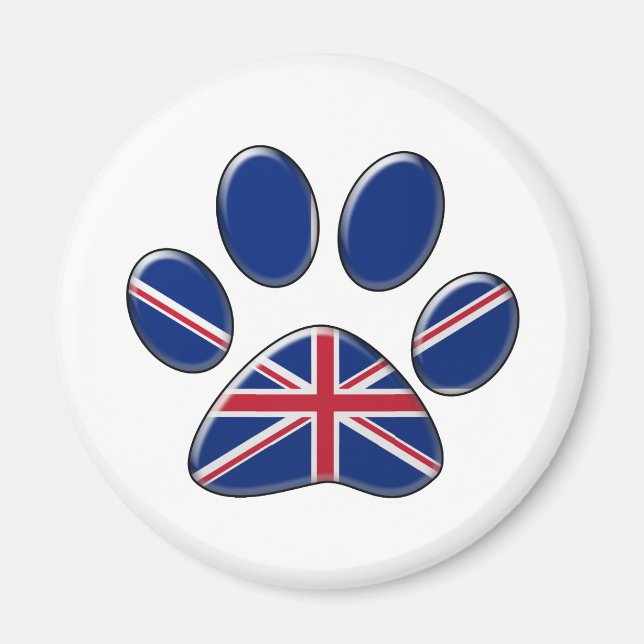 Imán Gato patriótico británico (Frente)
