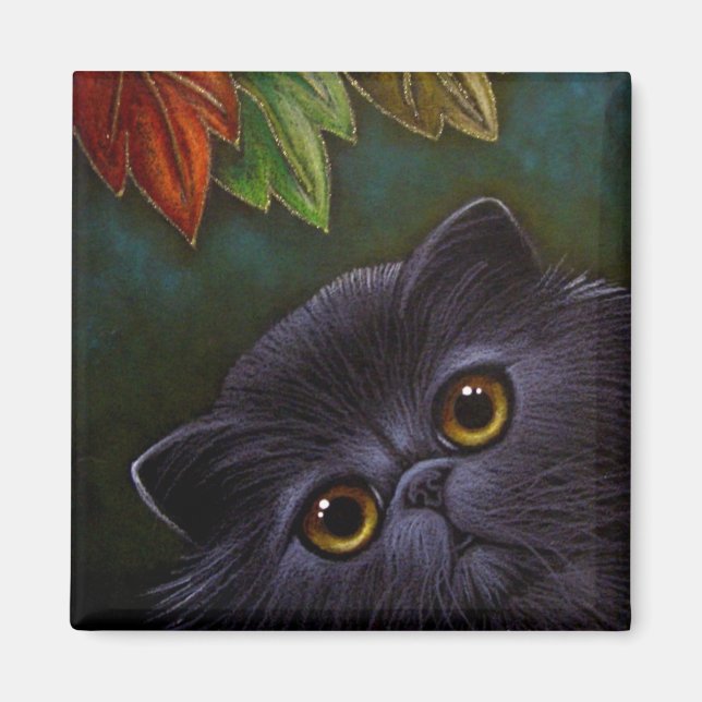 IMÁN GATO PERO NEGRO - IMAGEN DE OTOÑO (Frente)