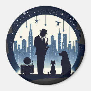 Imán Gato, perro, jazz