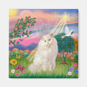 Imán Gato persa blanco - Ángel de la nube
