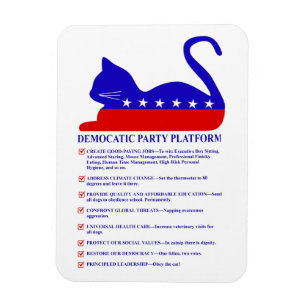 Imán Gato político divertido de la plataforma de